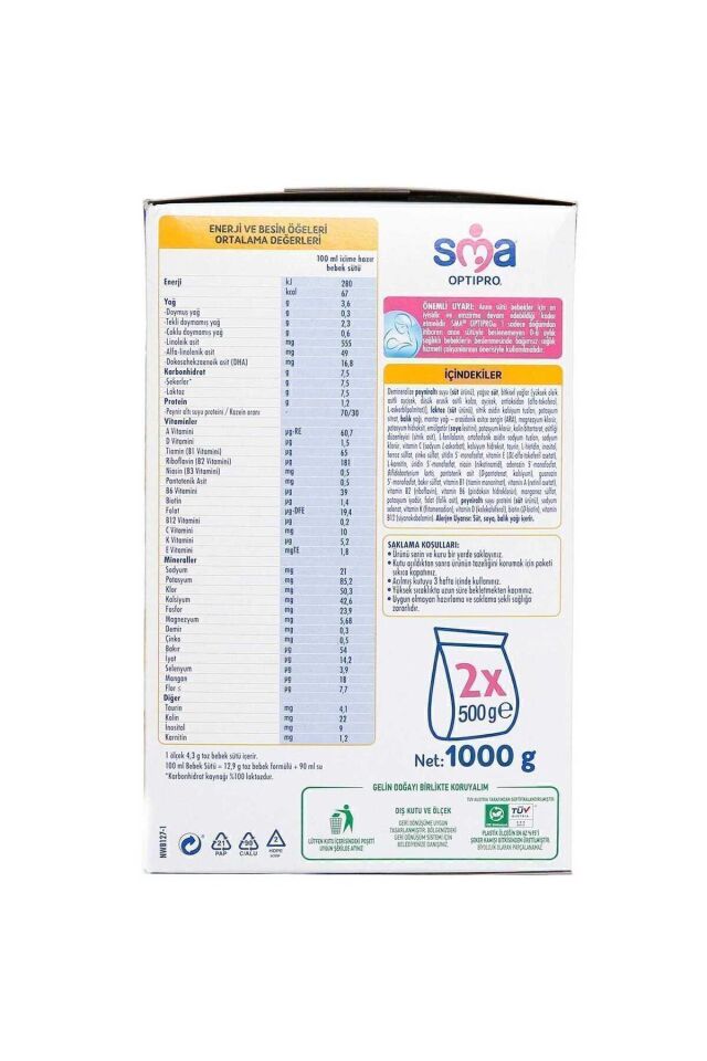 Optipro Probiyotik 1 Bebek Sütü 1000 gr
