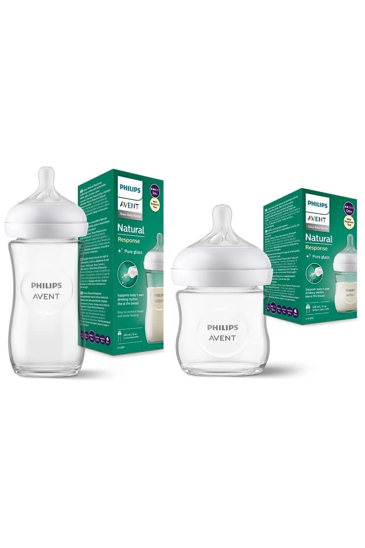 Cam Biberon Seti 120 Ml 0-6 Ay 240 Ml 6-12 Ay