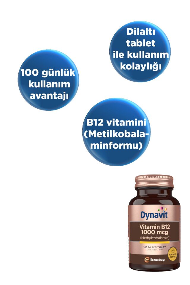 Vitamin B12 1000 mcg 100 Dilaltı Tablet