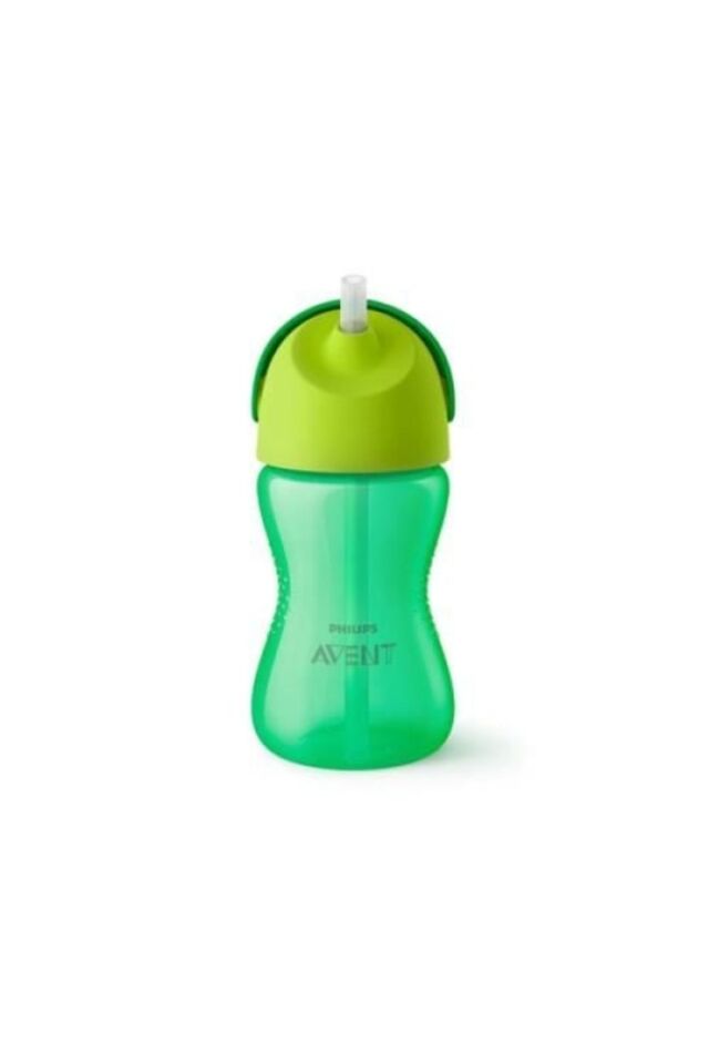 Yeşil Pipetli Bardak 300 ml Yeni Model